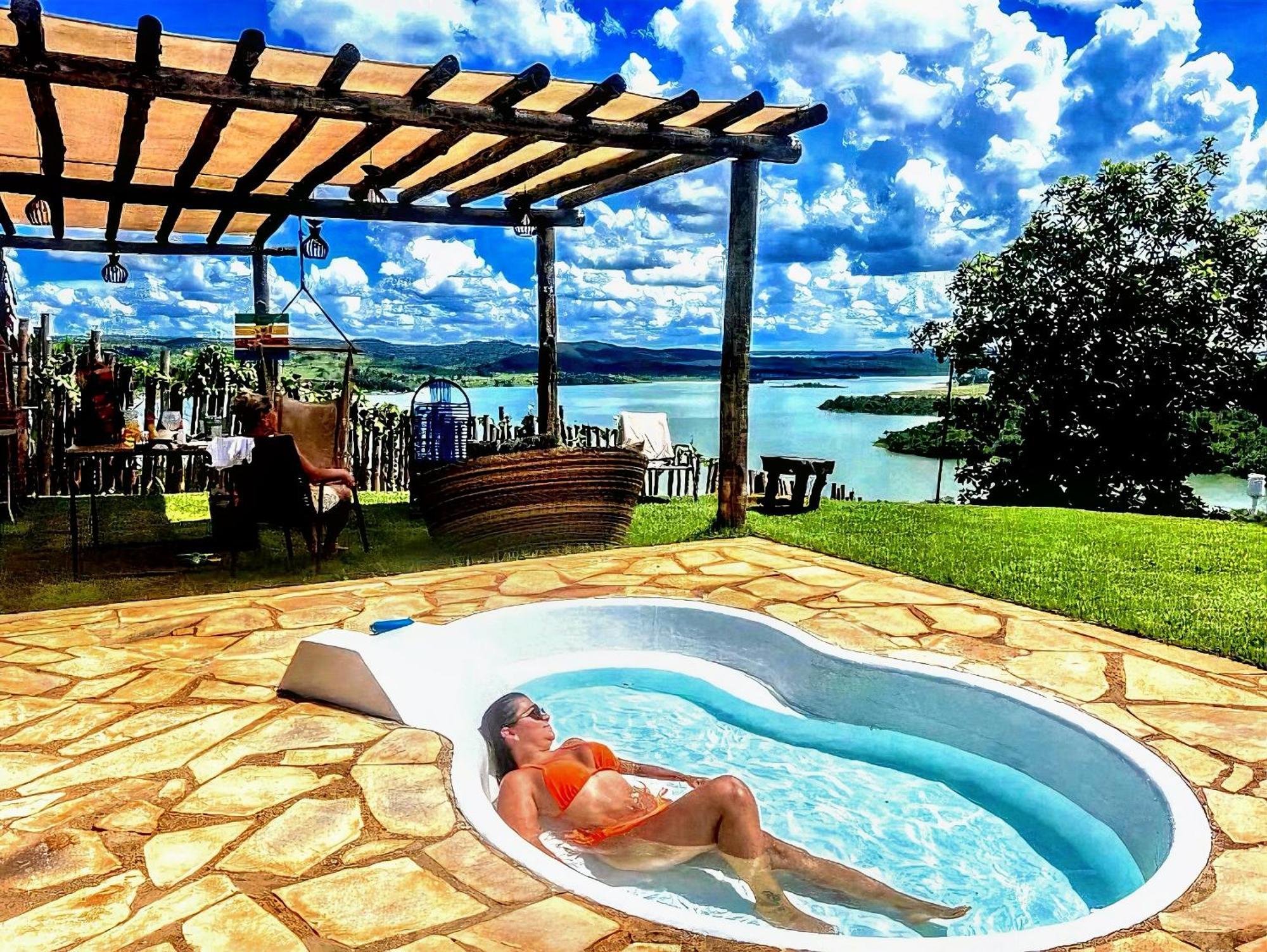 Chale Mirante, Piscina, Cachoeira, Lago E Vista Espetacular Alexania Eksteriør bilde
